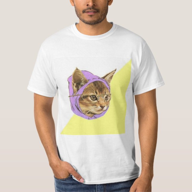 Camiseta Hipster Kitty Cat Advice Animal Memory (Frente)