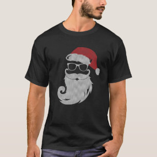 Camiseta Hipster Papai Noel com óculos escuros no Natal