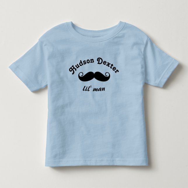 Camiseta Hipster personalizado negro do bigode (Frente)
