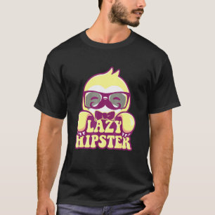 Camiseta Hipster preguiçoso Sloth Mustache Freethinker Nerd