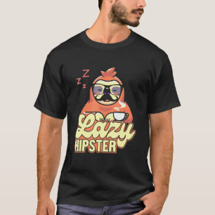 Camiseta Hipster preguiçoso Sloth Mustache Freethinker Urba