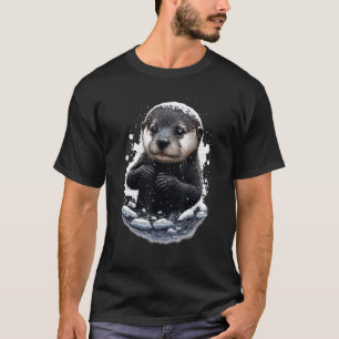 Camiseta Hipster Rio Otter Adora Deslizar Na Neve