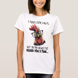 Camiseta Hipster Rooster Engraçado Dizendo