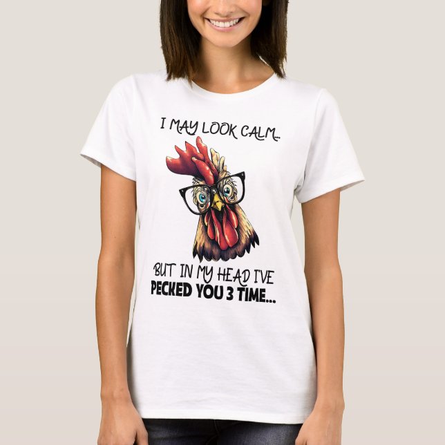 Camiseta Hipster Rooster Engraçado Dizendo (Frente)