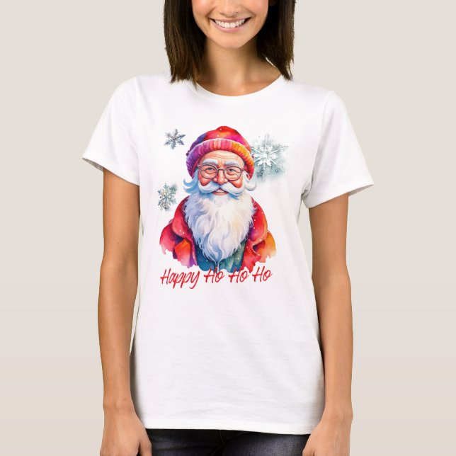 Camiseta Hipster Santa Claus (Frente)