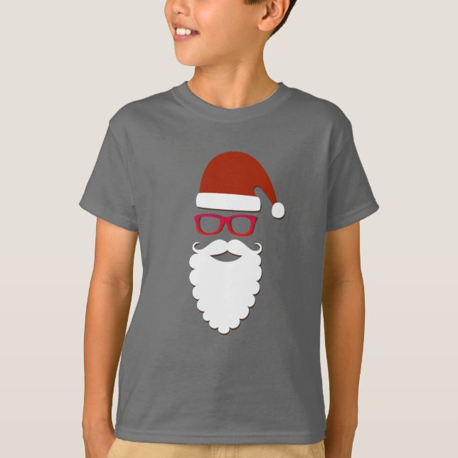 Camiseta Hipster Santa Claus (Frente)