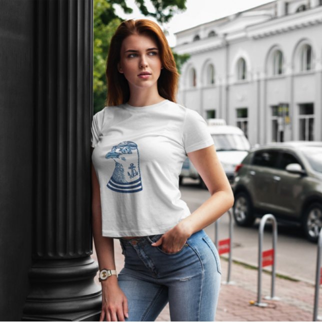 Camiseta Hipster Seagull Bird Animal (Criador carregado)