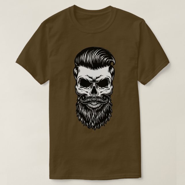 Camiseta Hipster Skull 3 (Frente do Design)
