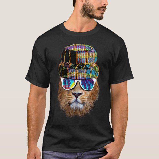 Camiseta Hipster summer lion (Frente)