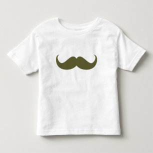 Camiseta Hipster Verde Mustache Toddler Tee