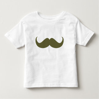 Camiseta Hipster Verde Mustache Toddler Tee