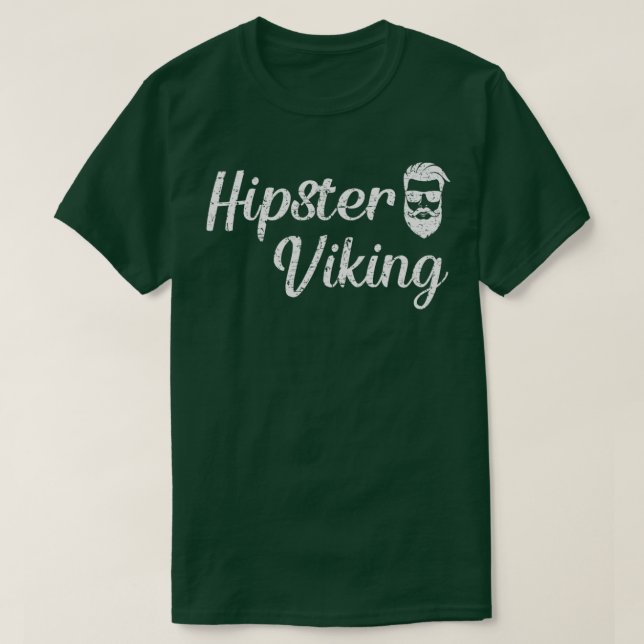 Camiseta Hipster Vivendo Barba Engraçada (Frente do Design)