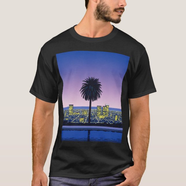 Camiseta Hiroshi Nagai Art Impressão Poster Vaporwave Shirt (Frente)