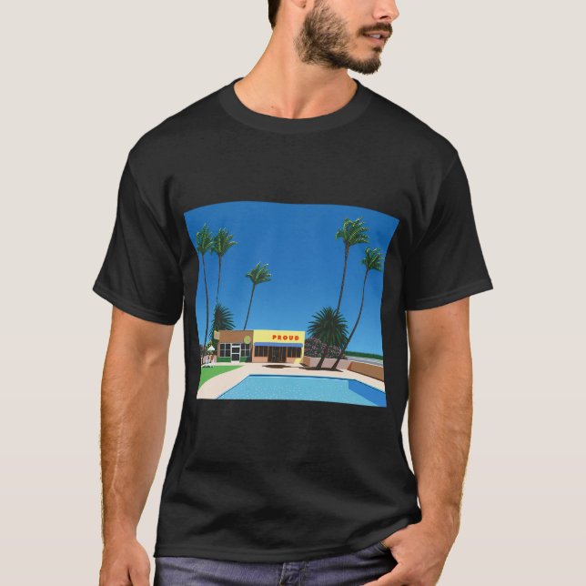 Camiseta Hiroshi Nagai Art Impressão Poster Vaporwave Shirt (Frente)