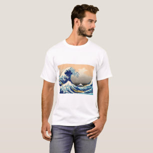 Camiseta Hiroshige a grande onda fora de Kanagawa
