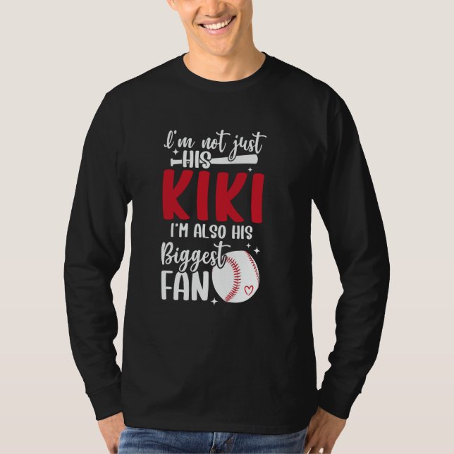 Camiseta His Biggest Fan Baseball Kiki Of A Baseball Player (Frente)