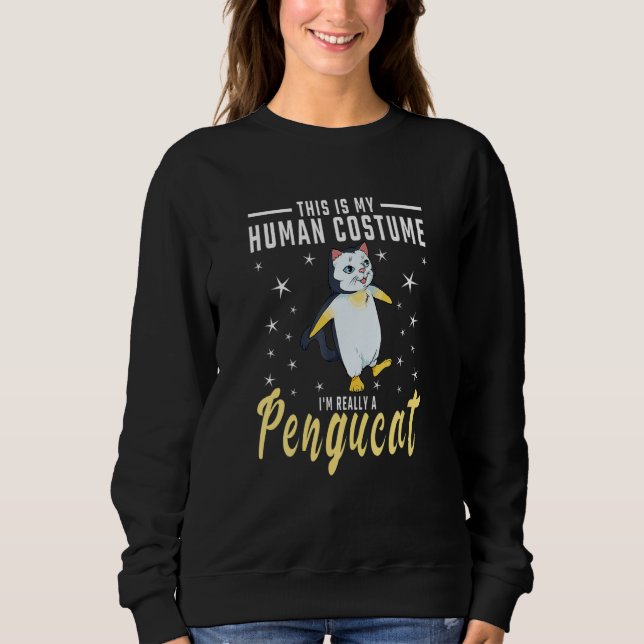 Camiseta His Is My Human Costume I M Really A Pengucat Peng (Frente)