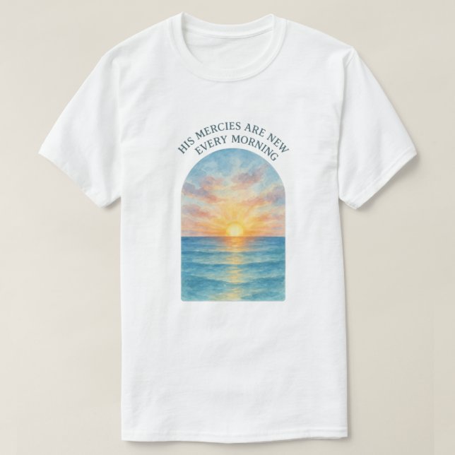 Camiseta His Mercies Are New (Frente do Design)