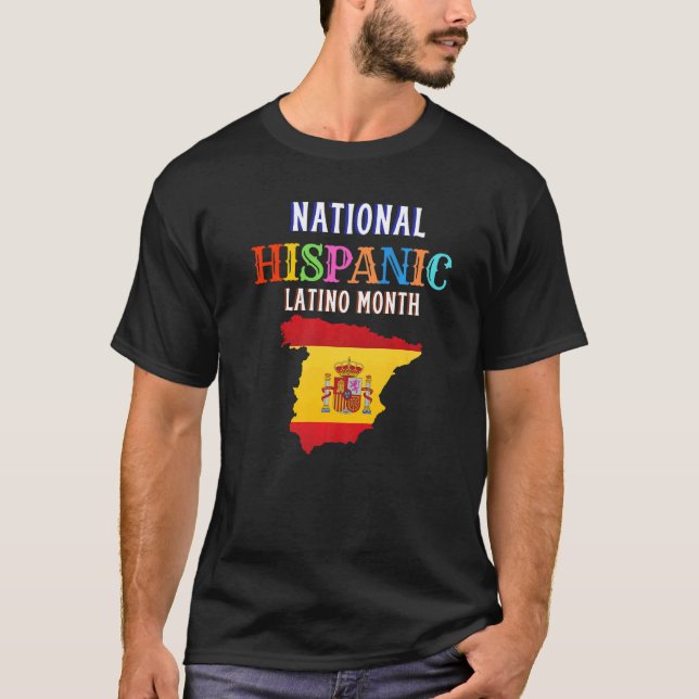 Camiseta Hispanic Ceremony Month Prideful Latin Spanish Ami (Frente)