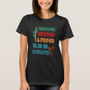 Camiseta Hispânico Heritage & Proud Ui Developer