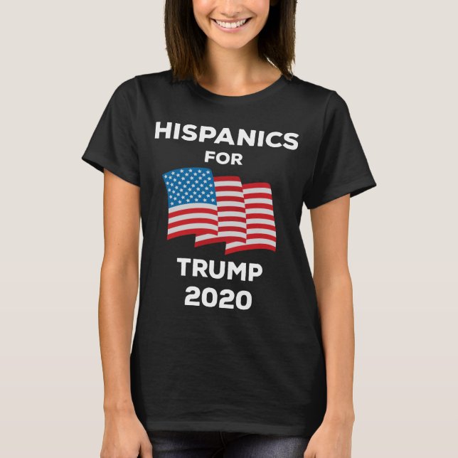 Camiseta Hispânicos Para Trump 2020 (Frente)