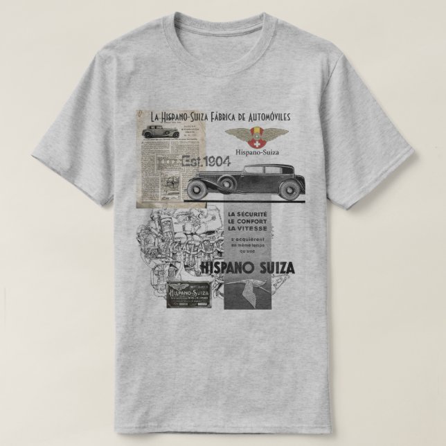Camiseta Hispano Suiza Cars (Frente do Design)