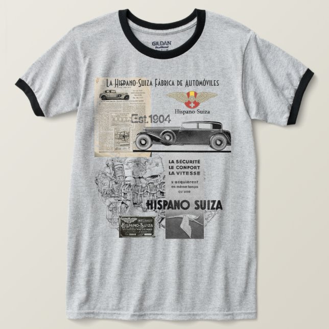 Camiseta Hispano Suiza Cars (Frente do Design)