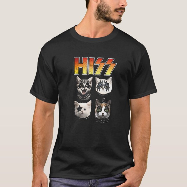 Camiseta HISS Gato Engraçado Seu Gato Lover Seu Gato (Frente)