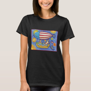 CAMISETA HISS N' FITZ CATES E MOUSE EM 4 DE JULHO DE ZEPPEL