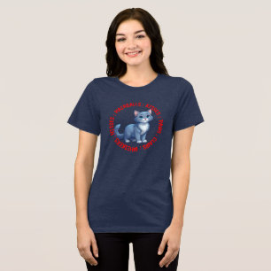 Camiseta Hisses e Kisses, gato azul russo