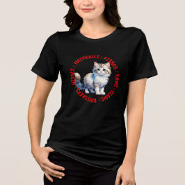 Camiseta Hisses e Kisses, Gato Rex Escocês