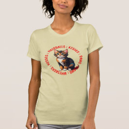 Camiseta Hisses e Kisses, gato TortoisesInferno