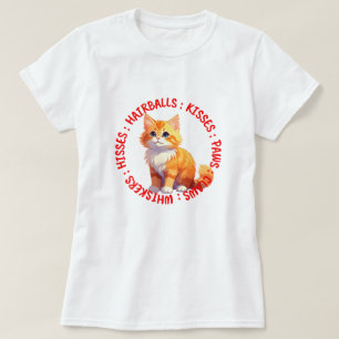 Camiseta Hisses e Kisses, Gengibre