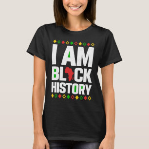 Camiseta História Afro-Americana Mês Eu Sou História Negra