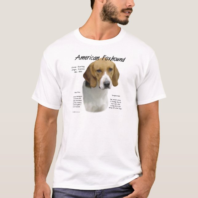 Camiseta História Americana De Foxhound, Tudo Sobre Foxhoun (Frente)