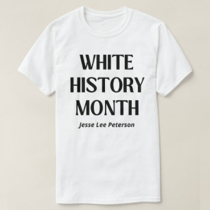 Camiseta História Branca Mês Jesse Lee Peterson