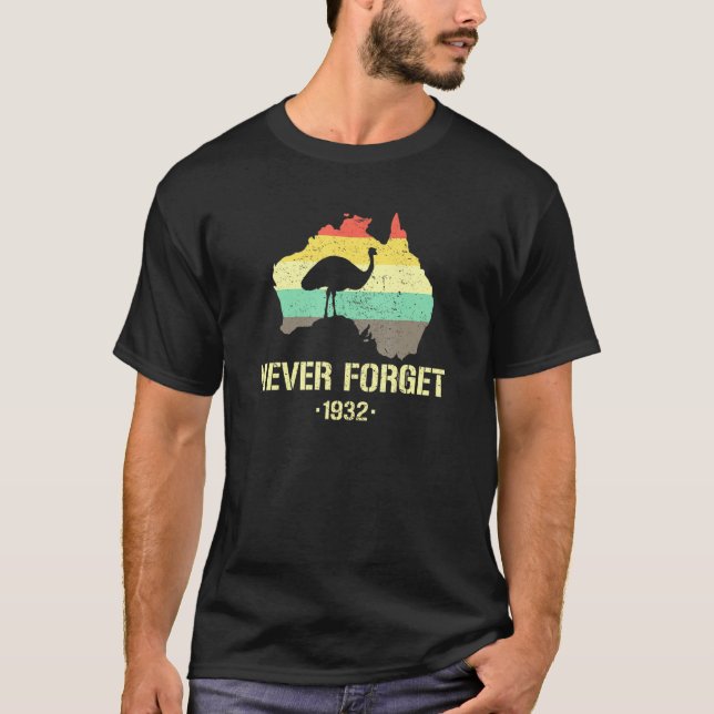 Camiseta História da Austrália na Guerra da Uem em 1932 (Frente)