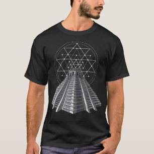 Camiseta História da Civilização Maia Antiga da Pirâmid