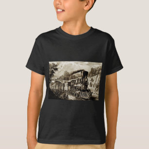 Camiseta História da locomotiva a vapor