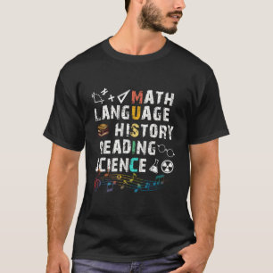 Camiseta História da Matemática Lendo Ciência Música Profes