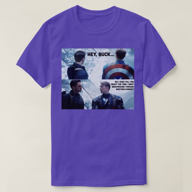 Camiseta História da Mochila Ken Adams (Frente do Design)