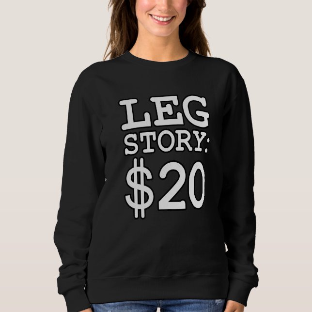 Camiseta História da Perna $20 Engraçado Amputee Prostituta (Frente)