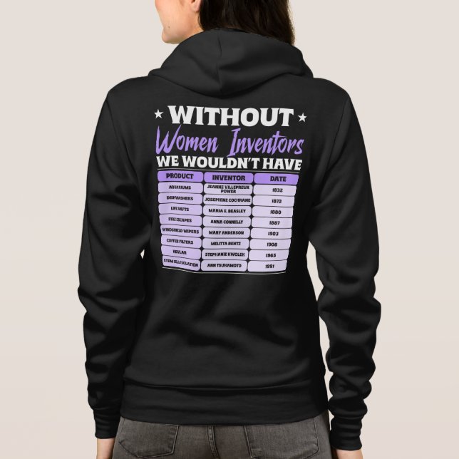 Camiseta História das Mulheres Inventoras, Dia Internaciona (Verso)