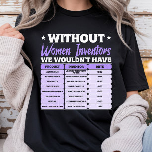 Camiseta História das Mulheres Inventoras, Dia Internaciona