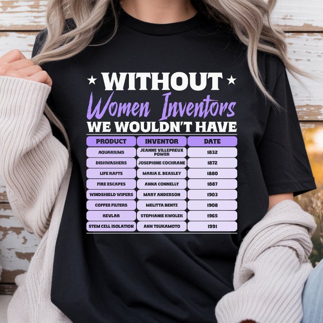 Camiseta História das Mulheres Inventoras, Dia Internaciona (Criador carregado)