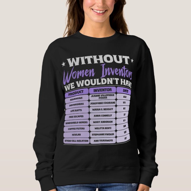 Camiseta História das Mulheres Inventoras, Dia Internaciona (Frente)