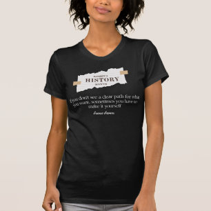 Camiseta História das mulheres Mês Feminismo cita dom femin