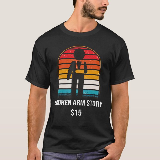 Camiseta História de Braço Quebrado 15 Osso Quebrado (Frente)