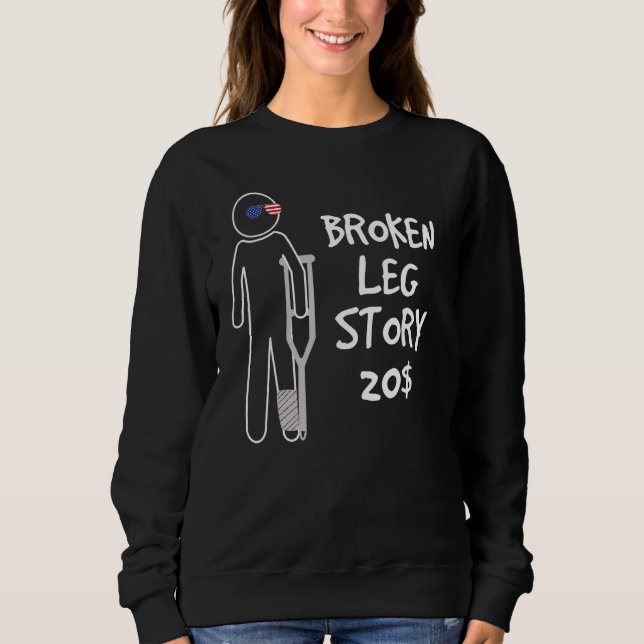 Camiseta História de Perna Quebrada Para 20 Melhoras Rápida (Frente)