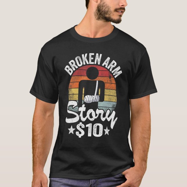 Camiseta História do Braço Quebrado 10 Crianças com Mão Que (Frente)
